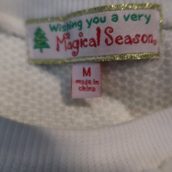 Magical Season Love Sequin Christmas Tree Sweater Medium - Picture 2 of 6